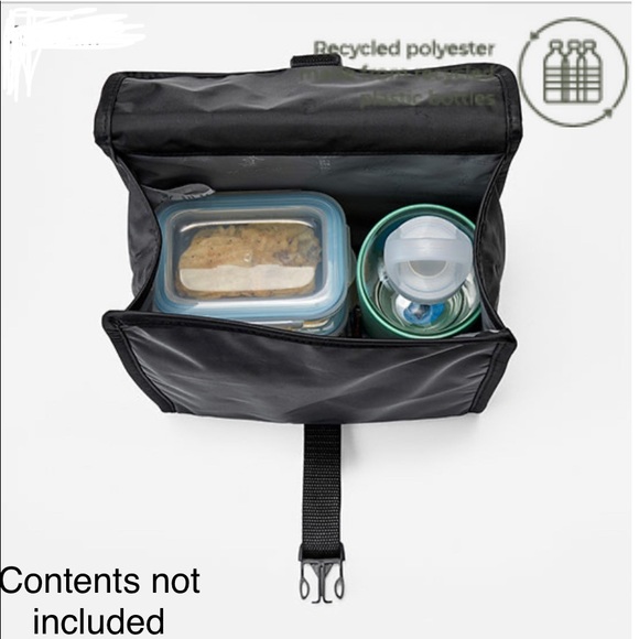 Fold-Over Lunch Bag - Black Colorblock - Picture 5 of 5